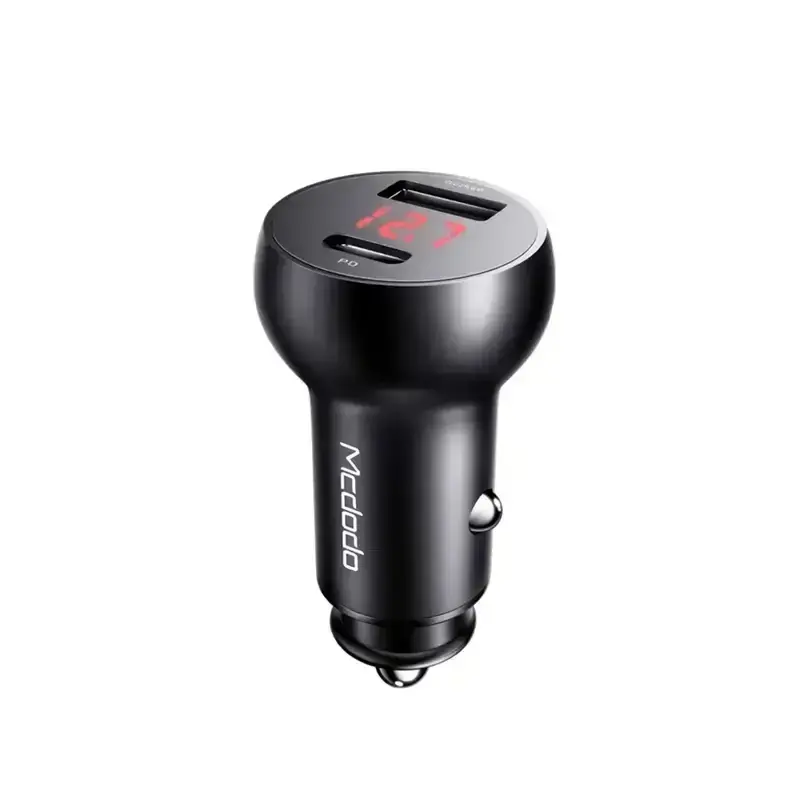 طراحی شارژر فندکی مک دودو مدل Mcdodo CC-6810 Car Charger with Digital Display PD 30W